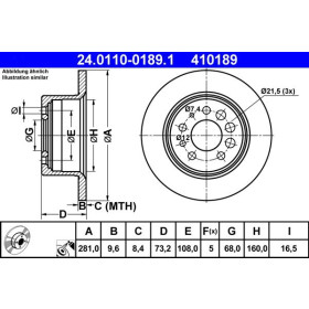 ATE Brzdový kotouč plný Ø281mm 24.0110-0189.1_thumb2