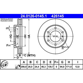 ATE Brzdový kotouč větraný Ø290mm 24.0126-0145.1_thumb2