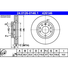 ATE Brzdový kotouč větraný Ø278mm 24.0126-0146.1_thumb2