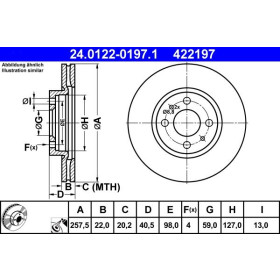 ATE Brzdový kotouč větraný Ø258mm 24.0122-0197.1_thumb2