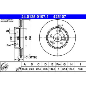 ATE Brzdový kotouč větraný Ø294mm 24.0125-0107.1_thumb2