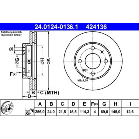 ATE Brzdový kotouč větraný Ø256mm 24.0124-0136.1_thumb2