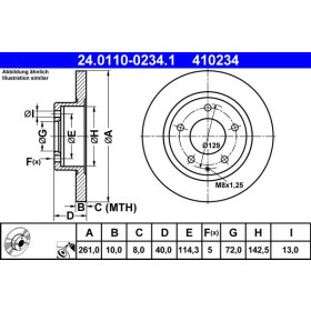 ATE Brzdový kotouč plný Ø261mm 24.0110-0234.1_thumb2