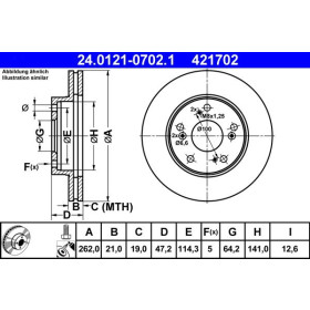 ATE Brzdový kotouč větraný Ø262mm 24.0121-0702.1_thumb2