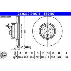 ATE Brzdový kotouč větraný Ø324mm 24.0330-0107.1_thumb2