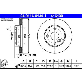 ATE Brzdový kotouč větraný Ø234mm 24.0116-0130.1_thumb2