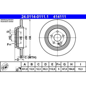 ATE Brzdový kotouč plný Ø331mm 24.0114-0111.1_thumb2