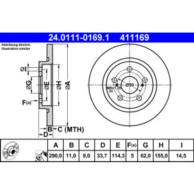 ATE Brzdový kotouč plný Ø290mm 24.0111-0169.1_thumb2