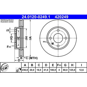 ATE Brzdový kotouč větraný Ø236mm 24.0120-0249.1_thumb2