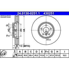 ATE Brzdový kotouč větraný Ø334,0mm 24.0130-0251.1_thumb2