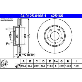 ATE Brzdový kotouč větraný Ø278mm 24.0125-0165.1_thumb2