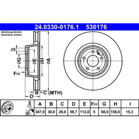 ATE Brzdový kotouč větraný Ø347mm 24.0330-0176.1_thumb2