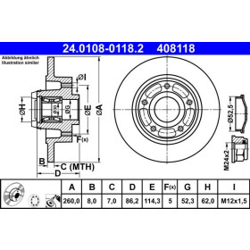 ATE Brzdový kotouč plný Ø260mm 24.0108-0118.2_thumb2