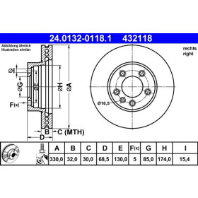 ATE Brzdový kotouč větraný Ø330mm 24.0132-0118.1_thumb2