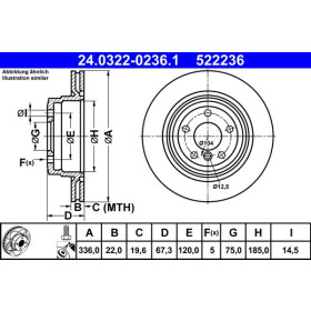 ATE Brzdový kotouč větraný Ø336mm 24.0322-0236.1_thumb2