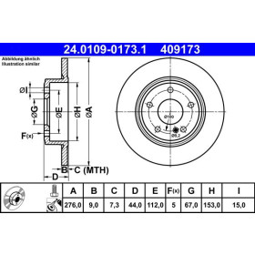 ATE Brzdový kotouč plný Ø276mm 24.0109-0173.1_thumb2