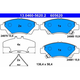 ATE Sada brzdových doštiček 13.0460-5620.2_thumb2