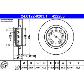 ATE Brzdový kotouč větraný Ø269mm 24.0122-0203.1_thumb2