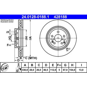 ATE Brzdový kotouč větraný Ø330mm 24.0128-0188.1_thumb2