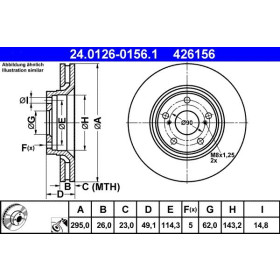 ATE Brzdový kotouč větraný Ø295mm 24.0126-0156.1_thumb2