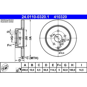 ATE Brzdový kotouč plný Ø290mm 24.0110-0320.1_thumb2