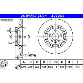 ATE Brzdový kotouč větraný Ø330mm 24.0122-0243.1_thumb2