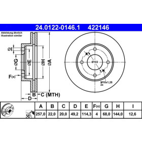 ATE Brzdový kotouč větraný Ø257mm 24.0122-0146.1_thumb2