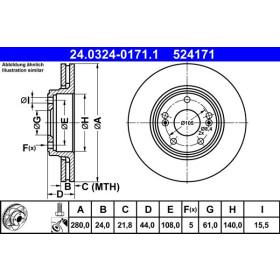 ATE Brzdový kotouč větraný Ø280mm 24.0324-0171.1_thumb2