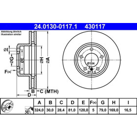 ATE Brzdový kotouč větraný Ø324mm 24.0130-0117.1_thumb2