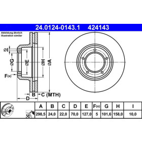 ATE Brzdový kotouč větraný Ø299mm 24.0124-0143.1_thumb2