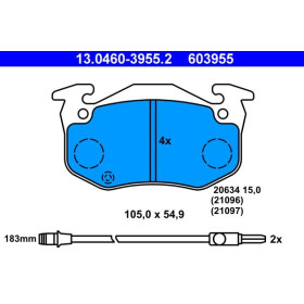 ATE Sada brzdových doštiček 13.0460-3955.2_thumb2