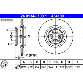 ATE Brzdový kotouč větraný Ø360mm 24.0134-0100.1_thumb2