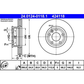 ATE Brzdový kotouč větraný Ø280mm 24.0124-0118.1_thumb2