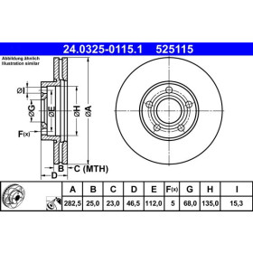 ATE Brzdový kotouč větraný Ø283mm 24.0325-0115.1_thumb2