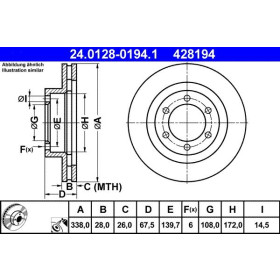 ATE Brzdový kotouč větraný Ø338mm 24.0128-0194.1_thumb2