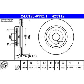 ATE Brzdový kotouč větraný Ø258mm 24.0123-0112.1_thumb2