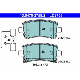 ATE Sada brzdových doštiček 13.0470-2758.2_thumb2