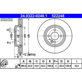 ATE Brzdový kotouč větraný Ø280mm 24.0322-0248.1_thumb2