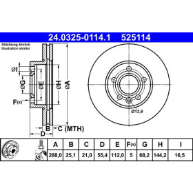 ATE Brzdový kotouč větraný Ø288mm 24.0325-0114.1_thumb2