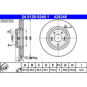 ATE Brzdový kotouč větraný Ø321mm 24.0128-0248.1_thumb2