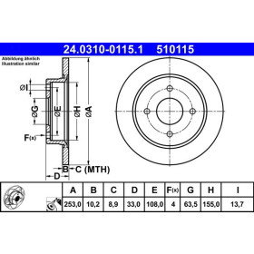 ATE Brzdový kotouč plný Ø253mm 24.0310-0115.1_thumb2