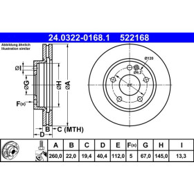 ATE Brzdový kotouč větraný Ø260mm 24.0322-0168.1_thumb2