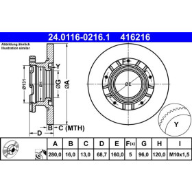 ATE Brzdový kotouč plný Ø280mm 24.0116-0216.1_thumb3