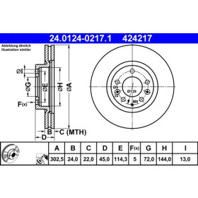 ATE Brzdový kotouč větraný Ø303mm 24.0124-0217.1_thumb2