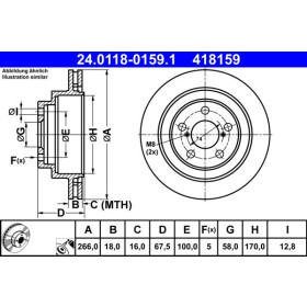 ATE Brzdový kotouč větraný Ø266mm 24.0118-0159.1_thumb2