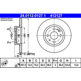 ATE Brzdový kotouč plný Ø258mm 24.0112-0127.1_thumb2