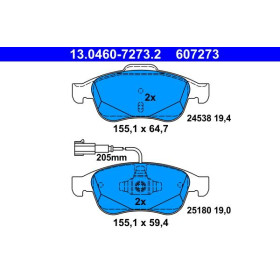 ATE Sada brzdových doštiček 13.0460-7273.2_thumb2