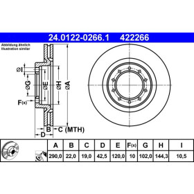 ATE Brzdový kotouč větraný Ø290,0mm 24.0122-0266.1_thumb2