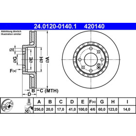 ATE Brzdový kotouč větraný Ø256mm 24.0120-0140.1_thumb2