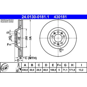 ATE Brzdový kotouč větraný Ø330mm 24.0130-0181.1_thumb2